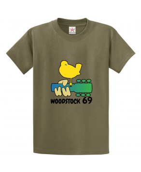 Woodstock 69 Classic Unisex Kids and Adults T-Shirt for Music Fans